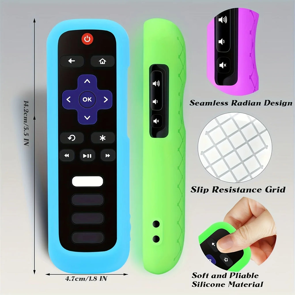 1/2/3 piece set of luminous silicone remote control with rop