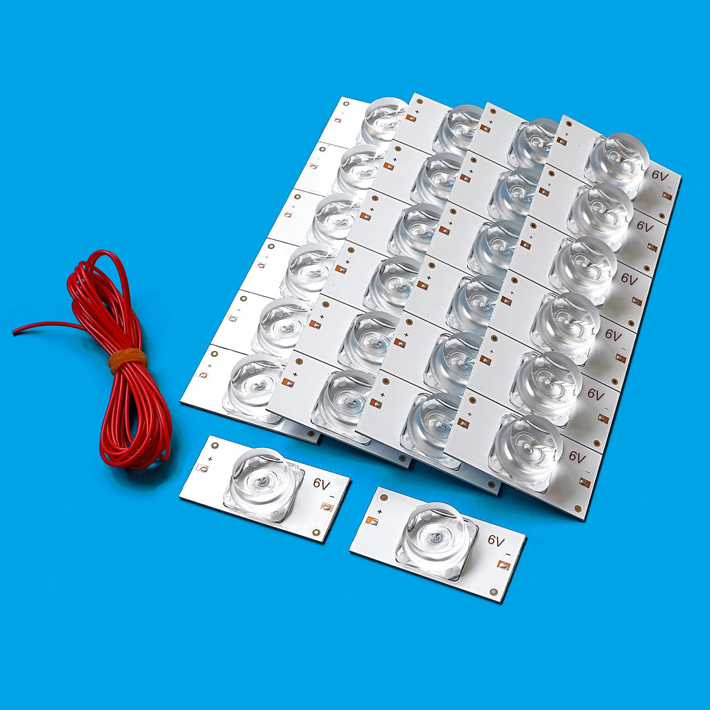 100 pcs LED Backlight strip 6V 3V SMD Lamp Beads with Optica