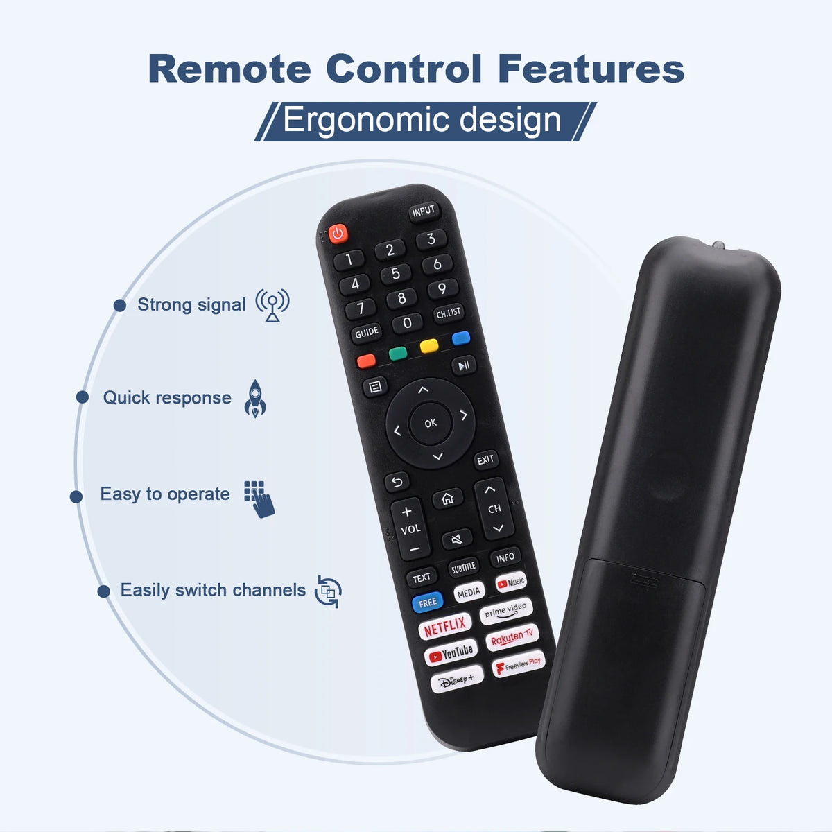 Universal for All Hisense-TV-Remote Control Compatible with 