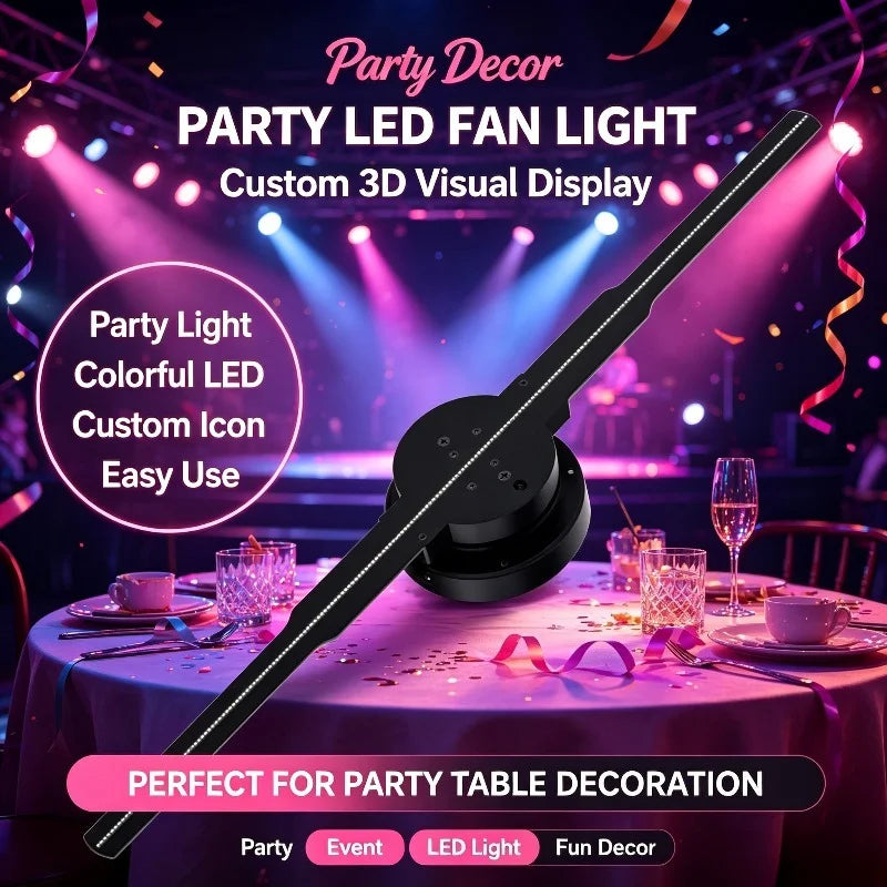 3D Holographic Fan Mobile Remote Control Custom Icon DIY Vid