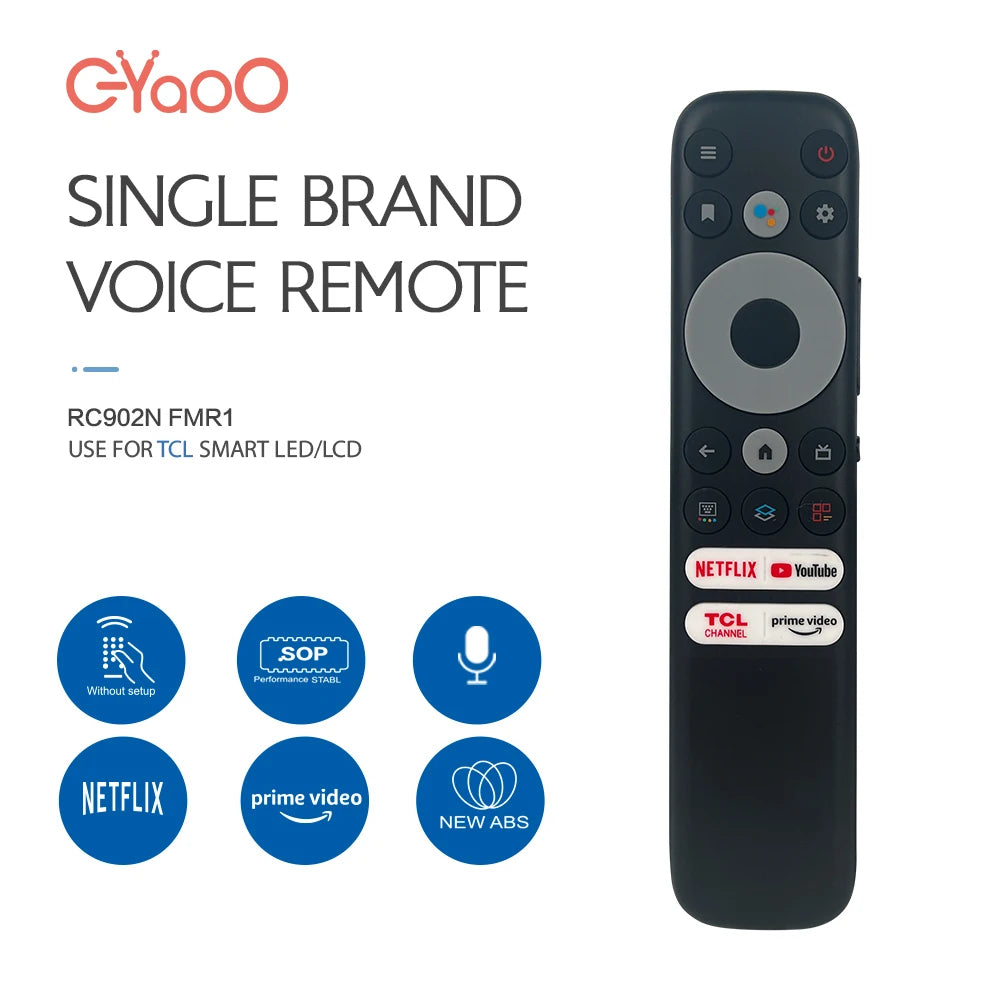 RC902N FMR1 Voice Remote Control Replacement for TCL S546 R6