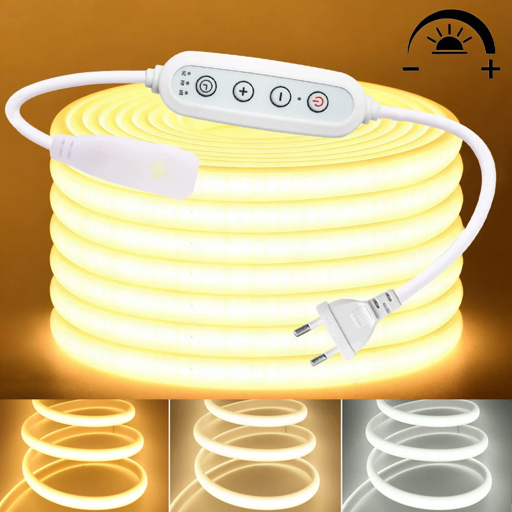 Dimmable Switch 220V COB LED Strip Neon Light Dimmer Power K