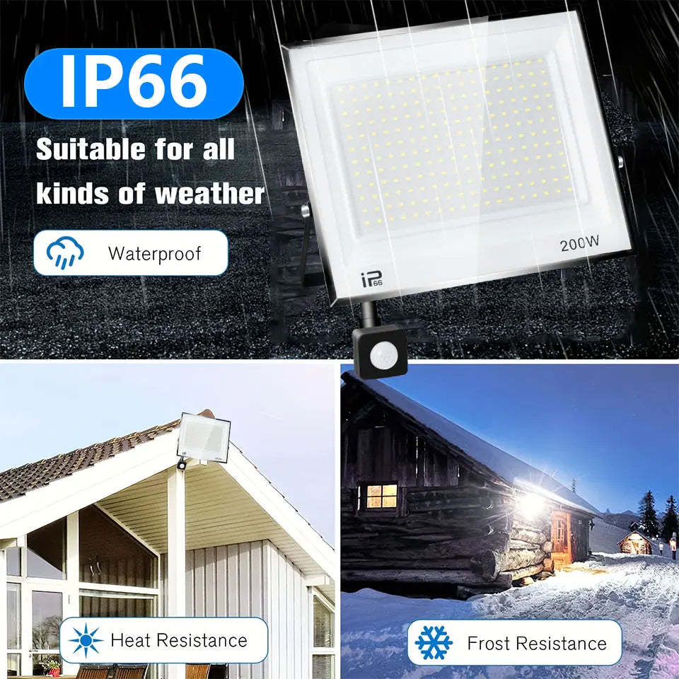 LED Floodlight Motion Sensor AC220V 110V 30W 50W 70W 100W 15