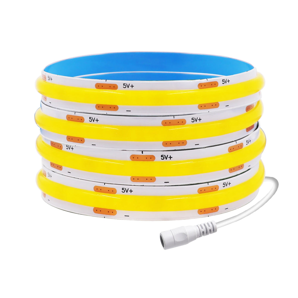 5V USB COB LED Strip with 2Pin Wire DC Plug 320leds/m Linear Dimmable Ribbon Tape Home Wardrobe Kitchen DIY TV Mirror Backlight