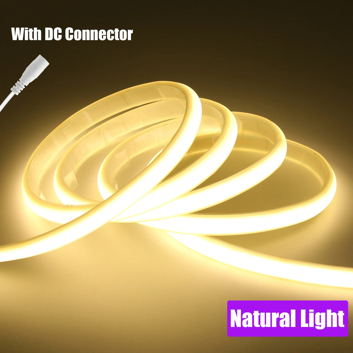 Waterproof Flexible COB Neon Light DC 12V 24V Milky White 3000K 4000K 6000K 0.5M-20M for Home Indoor Outdoor Decoration