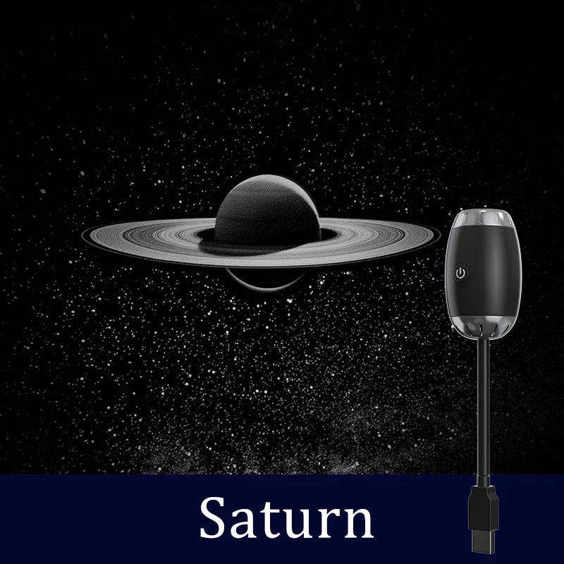 USB Galaxy Projector Night Light Car Mood Light Cool Stuff For Bedroom LED Starry Star Lamp Party Home Gaming Decor Saturn