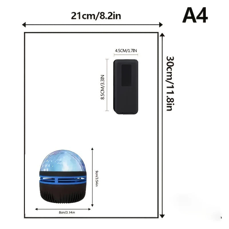 1pc LED Galaxy Star Projector Light USB Powered Water Ripple
