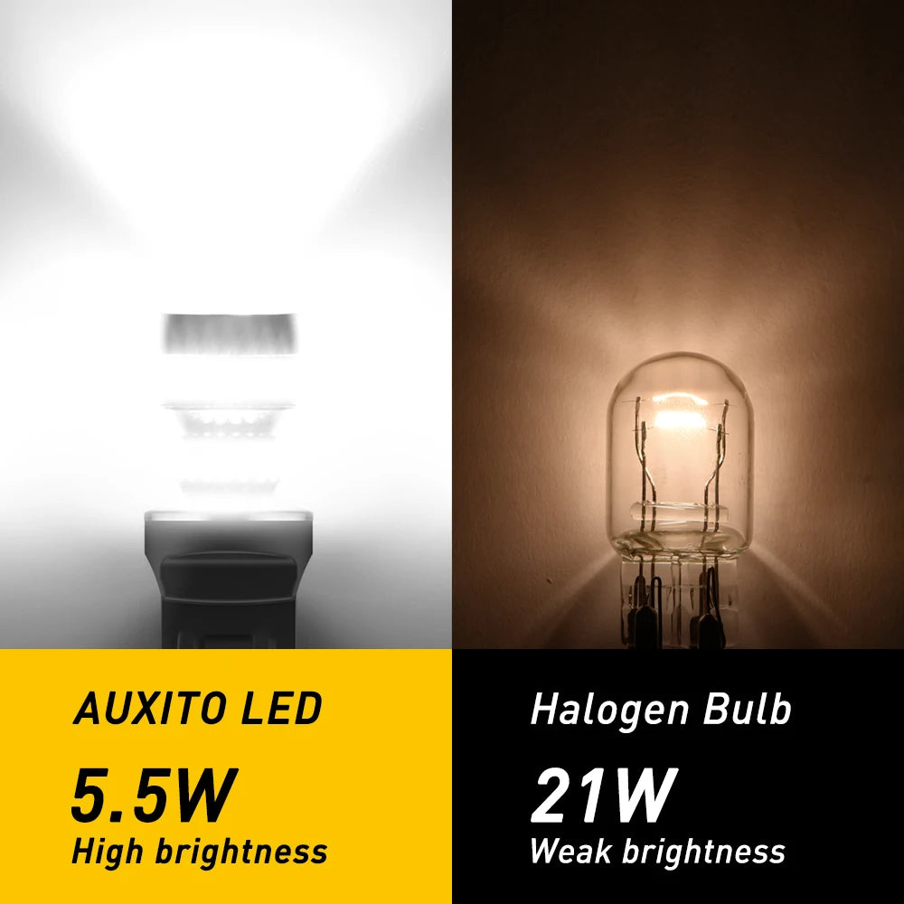 AUXITO 2Pcs 7443 W21/5W T20 LED Bulb Lights With HD Projecto