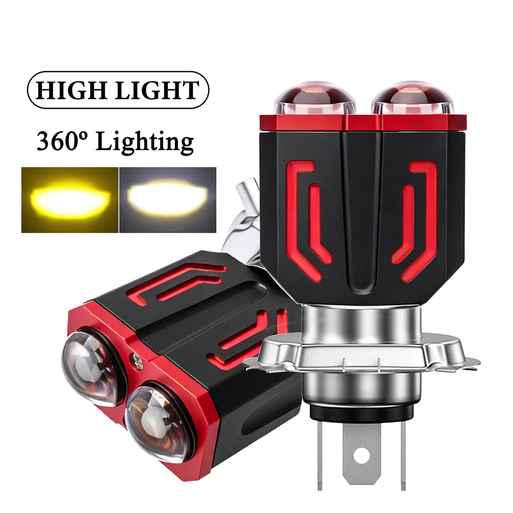 1Pc H4 BA20D H6 LED Bulb Motorcycle Headlight Bulb CSP Proje