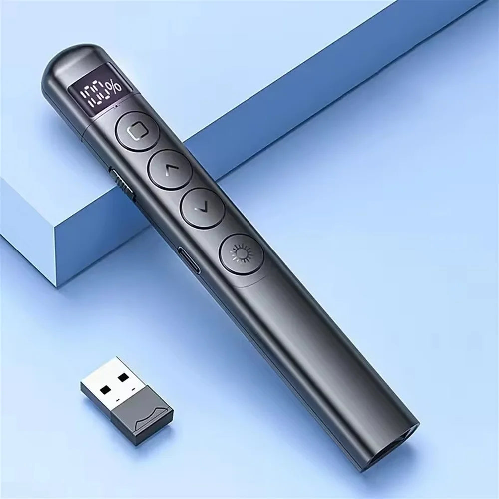 Powerpoint Pen Wireless Presentation Clicker Type-C Rechagable Remote Control Pen for Office Teaching Projector PPT Presenter