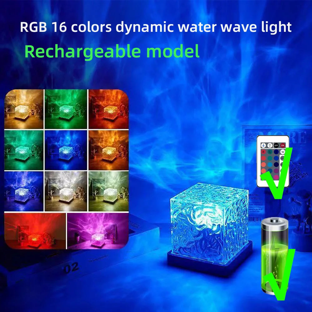 New Northern Light Starry Sky Projector Lamp Ocean Projector Lamp Bar Party Atmosphere Light Decoration Night Light Holiday Gift
