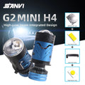2025 SANVI 140W 6000K H4 Bi Mini LED Projector Lens Car Bulb