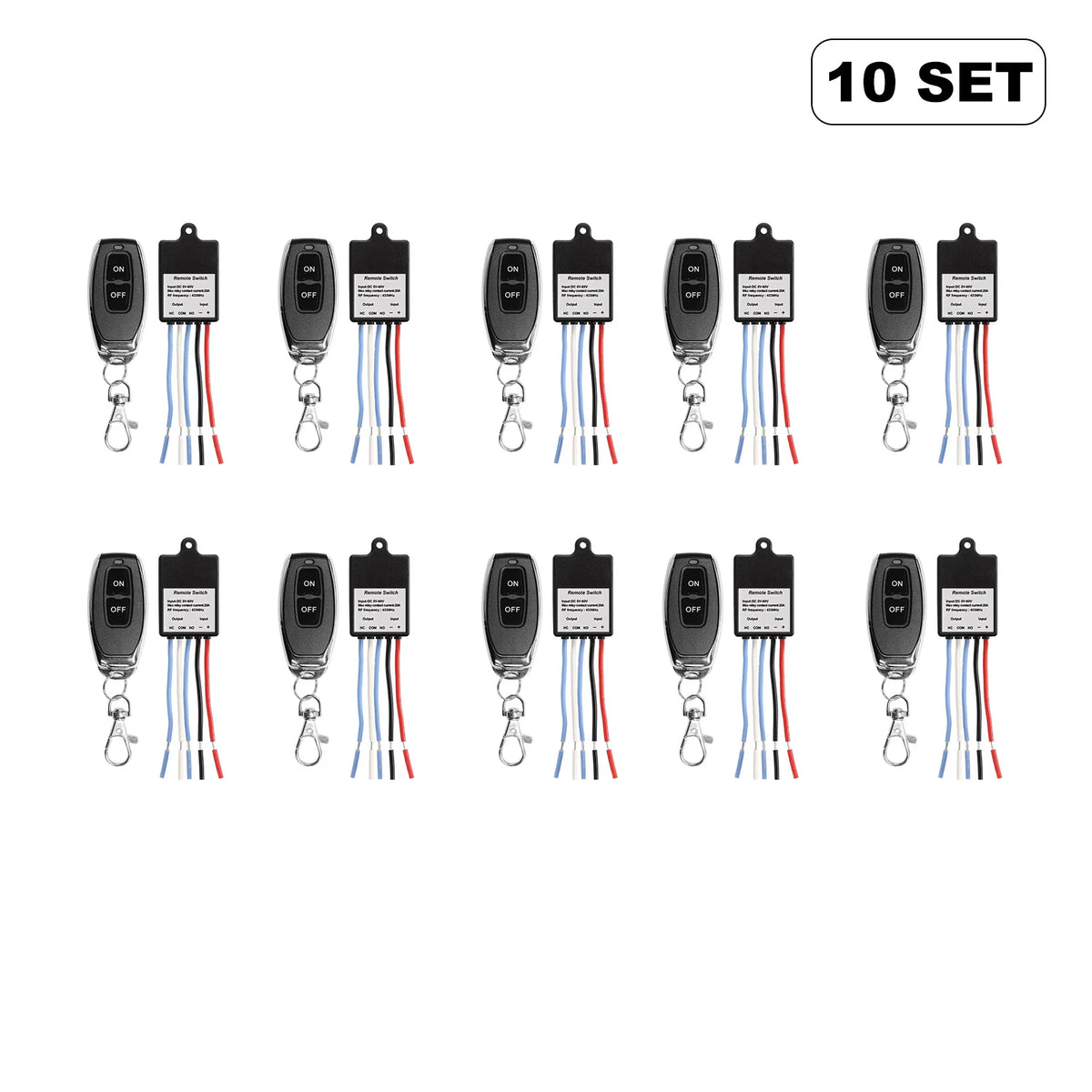 433MHz Wireless Remote Control Switch Relay DC 5V-60V Transmitter Remote Control Dry Contact Relay Gate Door Light Controls