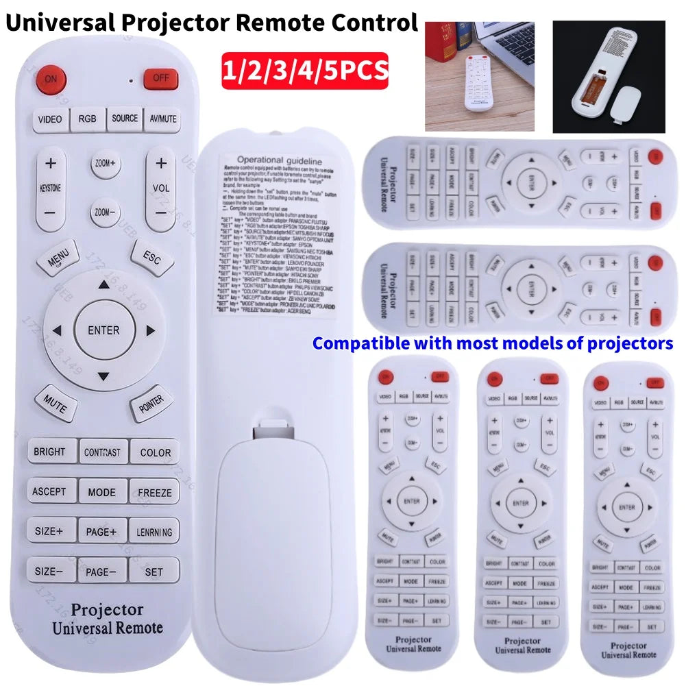 1-5PCS Universal Projector Remote Control for 3M Acer Benq T
