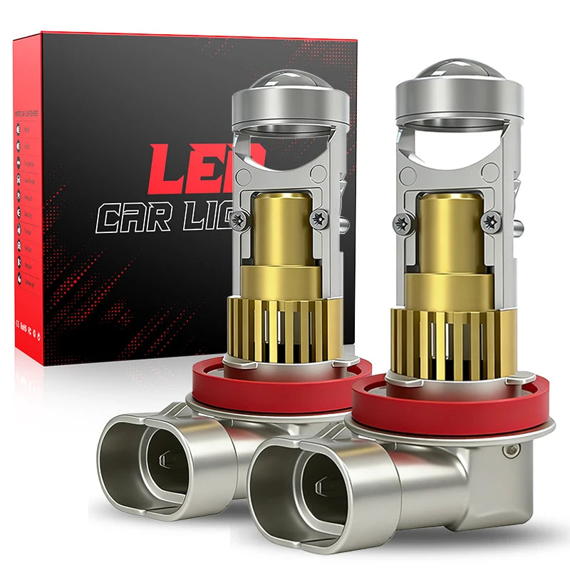 2PCS H7 LED Projector Lens H4 H8 H11 9005 HB3 9006 HB4 Led Car Headlight Bulb Canbus 600000LM High Low Beam Mini Lamp 12V 6000K