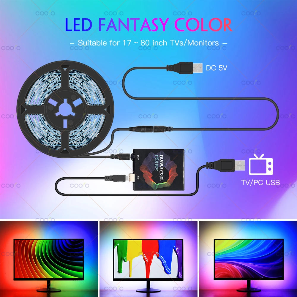 Ambient TV PC Monitor Backlight Screen Color Sync Flowing Mu