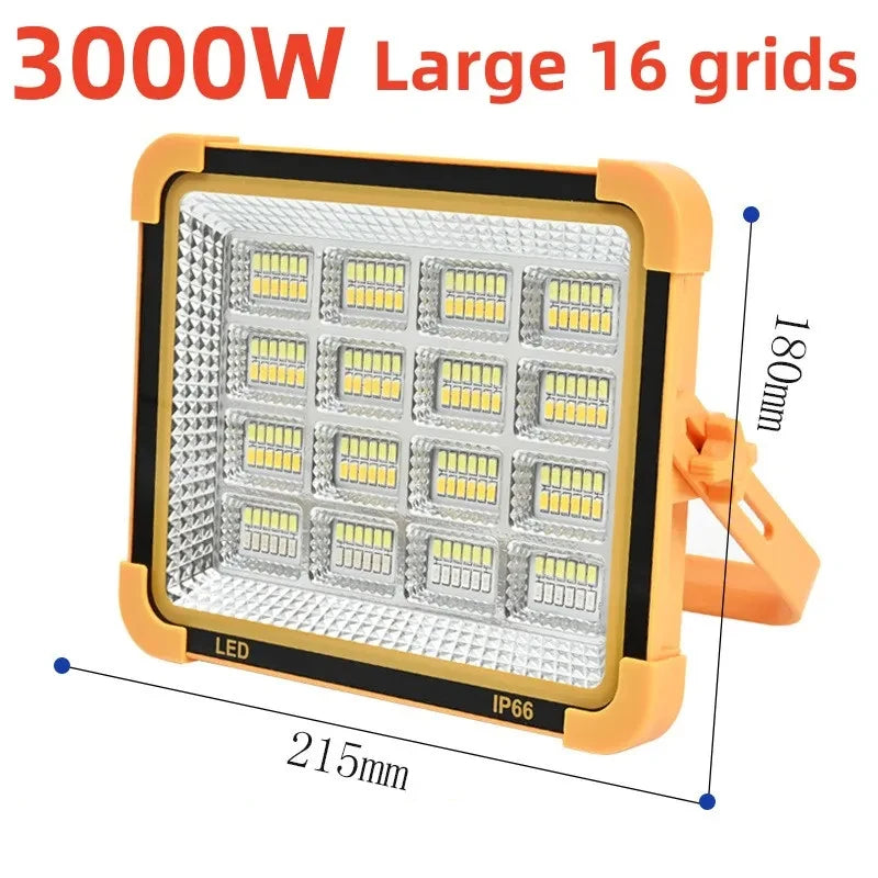 Solar Outdoor Lights Rechargeable Solar Flood Light LED Reflector Spotlight Rechargeable Projector Floodlight Construction Lamp
