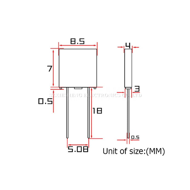 10PCS 392 Square Plastic Fuse T250mA 0.5A 1A 2A 3.15A 4A 5A 