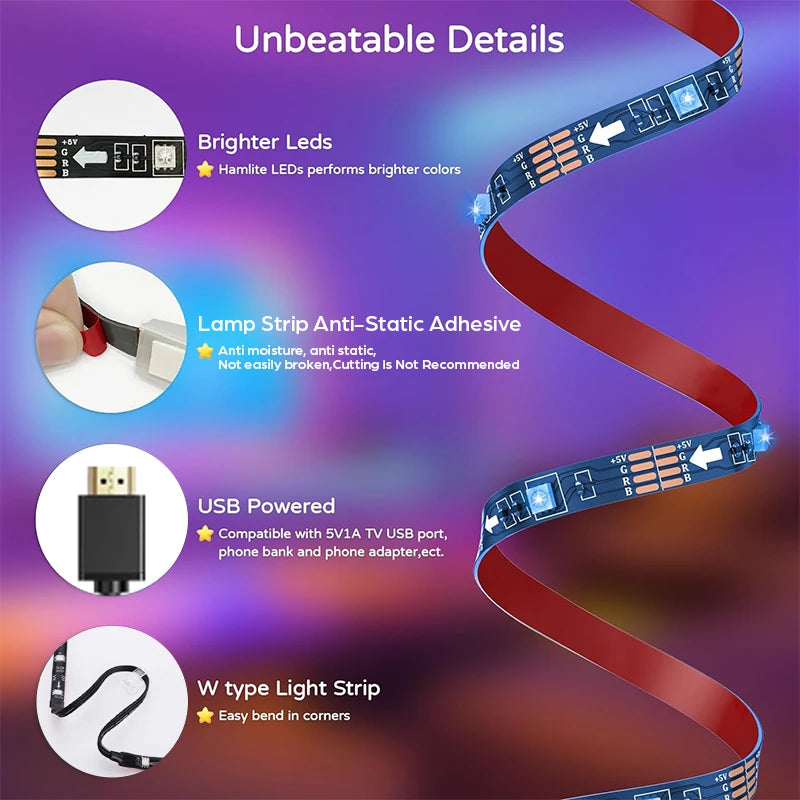 New Ambient TV Led Backlight 4K HDMI-Compatible 2.0 Device S