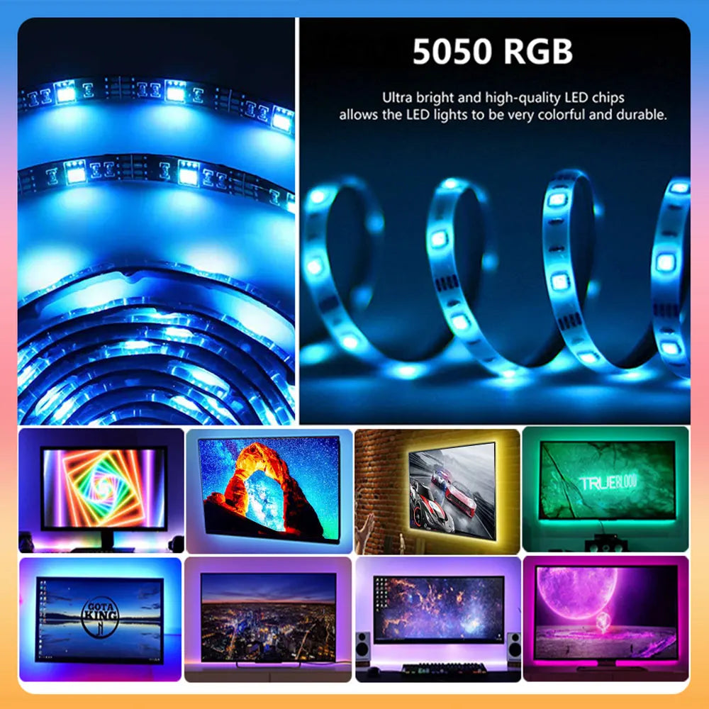 LED Strip Lights RGB 5V TV Led Backlight Strip 30Leds/M Led 
