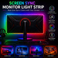 WACUAAO Sync Monitor Backlight for 20-49 inch PC RGBIC Led L