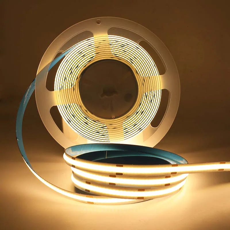 5V COB LED Light Strip USB COB Bendable Tape Light Flexible LED Tape with Dimmer for Room TV Backlight Cabinet Adhesive Light
