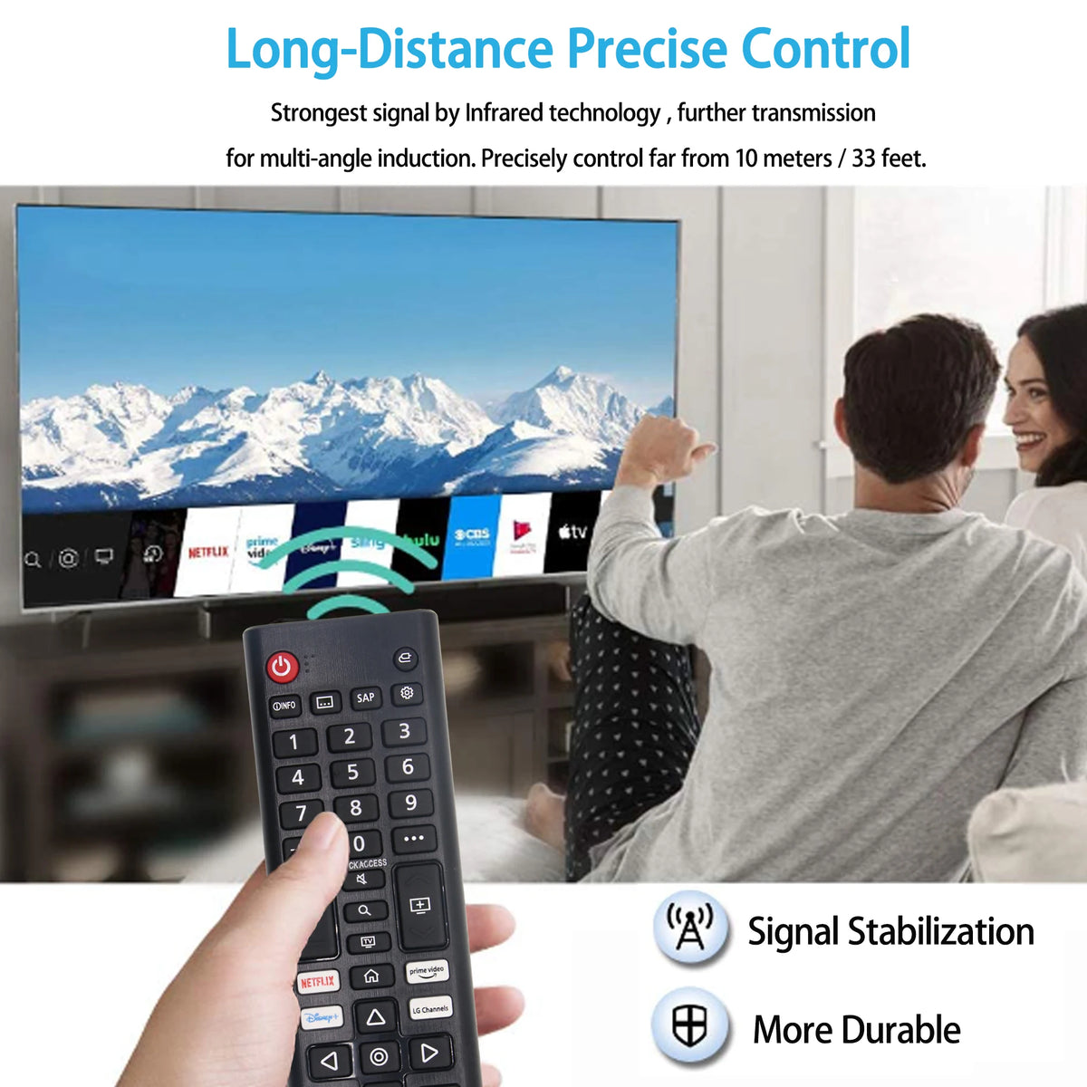 Universal Remote Control AKB76037601 for All Models LG TV LE