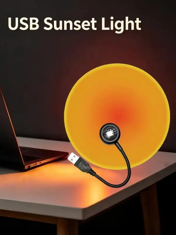 LED Sunset Lamp Nightlights USB Projector Birthday Party Dec