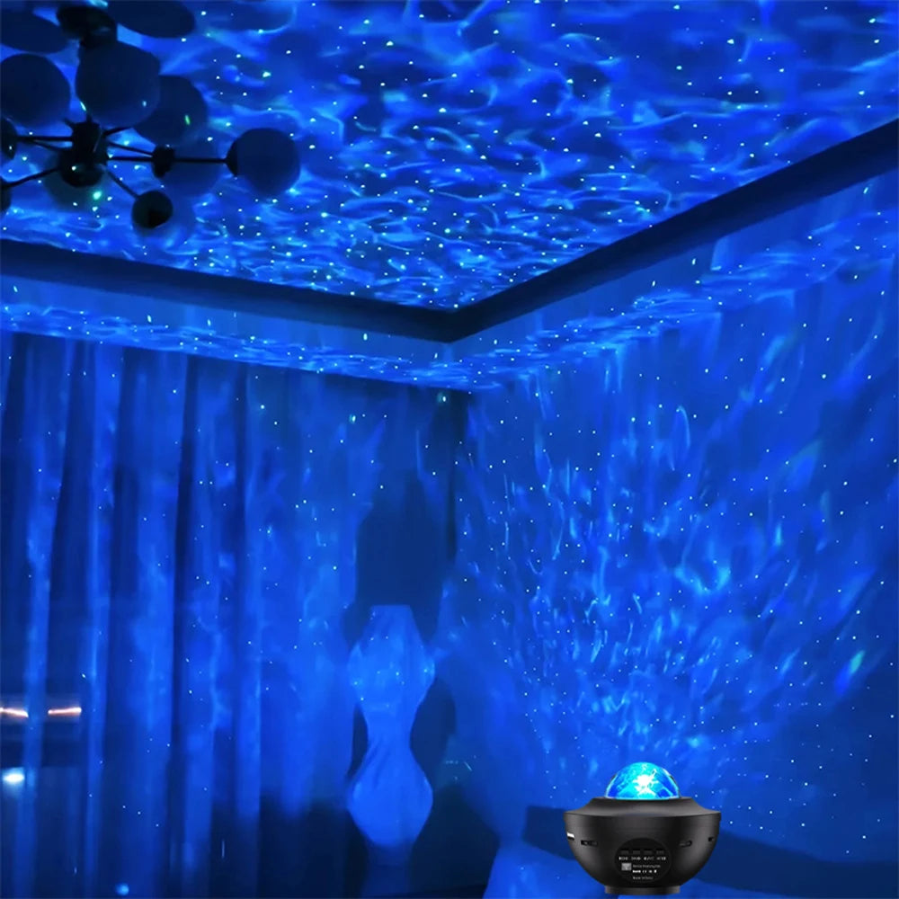 LED Starry Sky Projector Night Light Remote Control Switch U