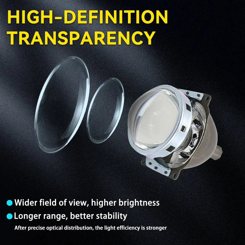 3Inch 1/2PCS Bi LED Projector Car Headlight Retrofit Kit Sin
