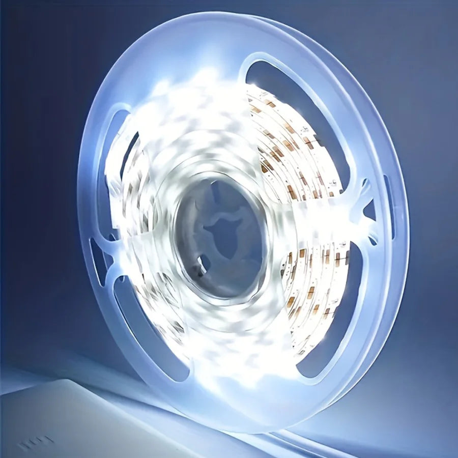 1/2/3/5/10M White LED Light Strips 5V Indoor LED Strip Lights Cool White Bi-Color Equipped with a Switch Button Easy to Ins
