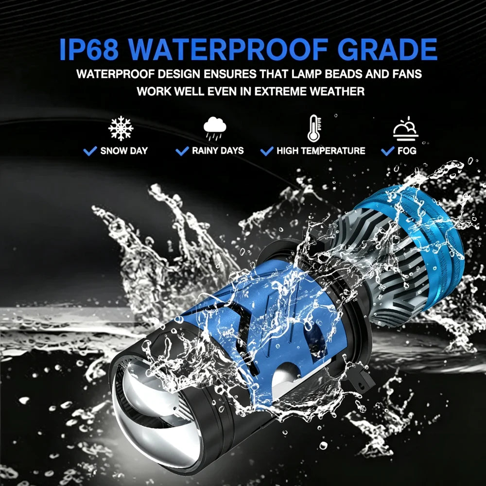 9800W H4 LED Projector Len Bulb Three Color Remote Control 6