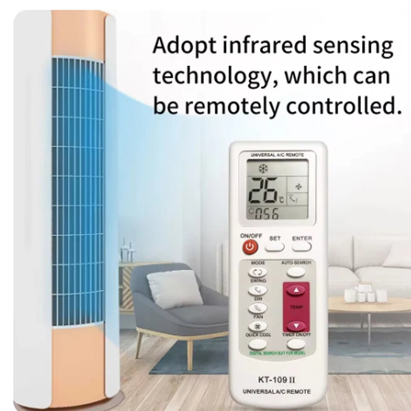 NEW KT109II Universal Air Conditioner Remote Control Replace