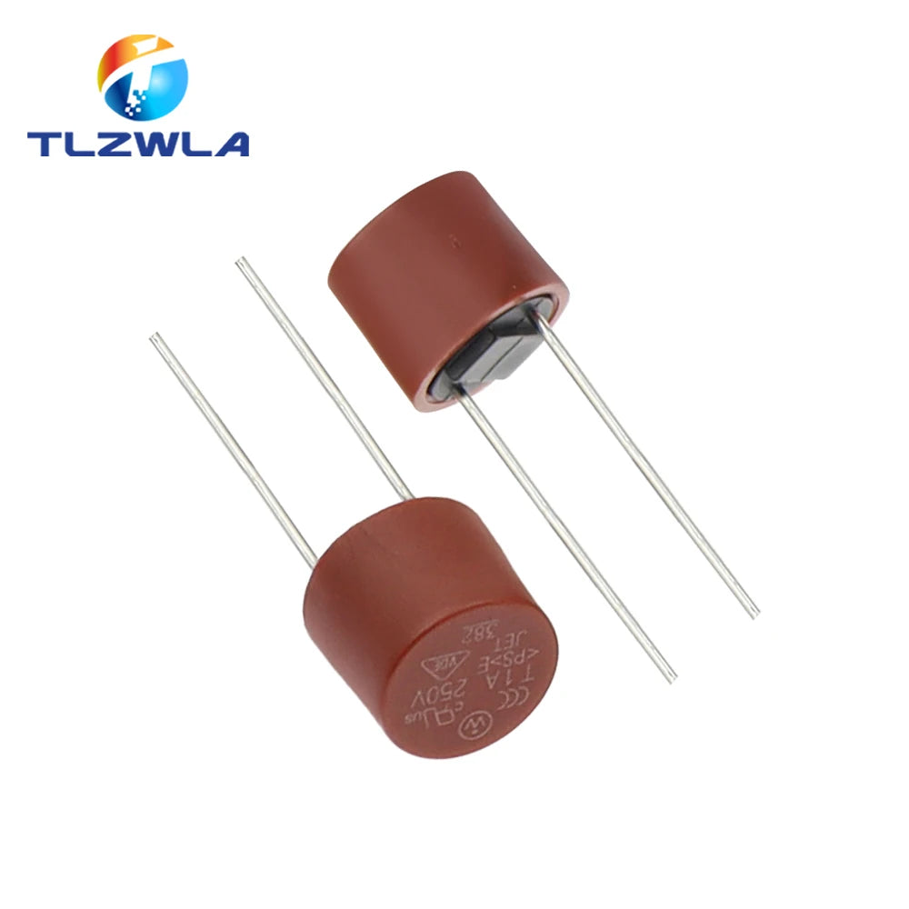 10PCS Round Fuse Slow Blow 500mA 1A 2A 2.5A 3.15A 4A 5A 6.3A