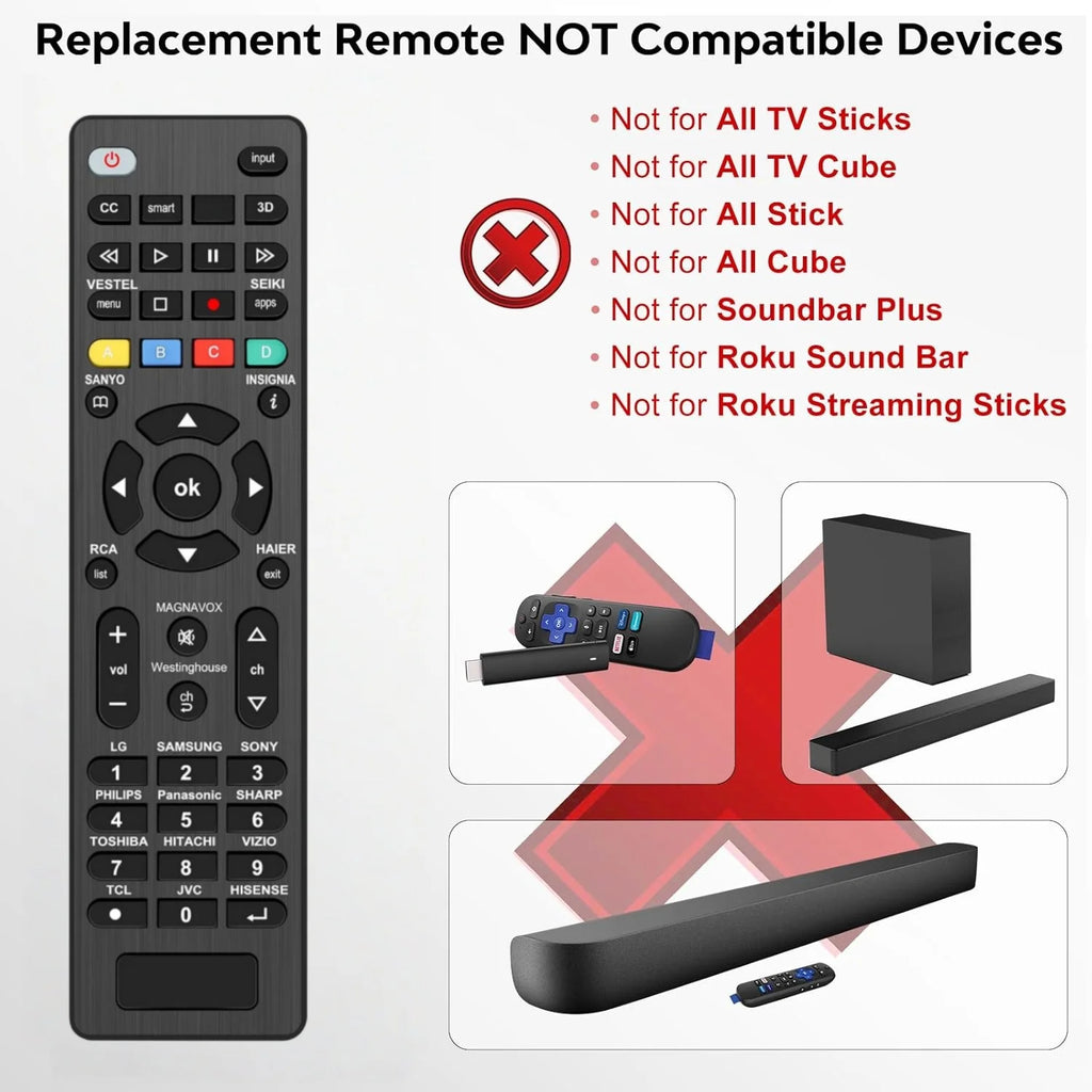 Universal G006 TV Remote Replacement Control for LG and Many