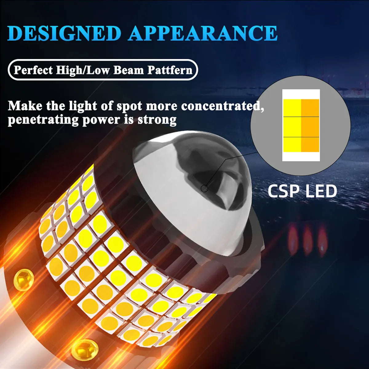 H4 LED P15D BA20D Motorcycle Headlight Bulb CSP Projector Le