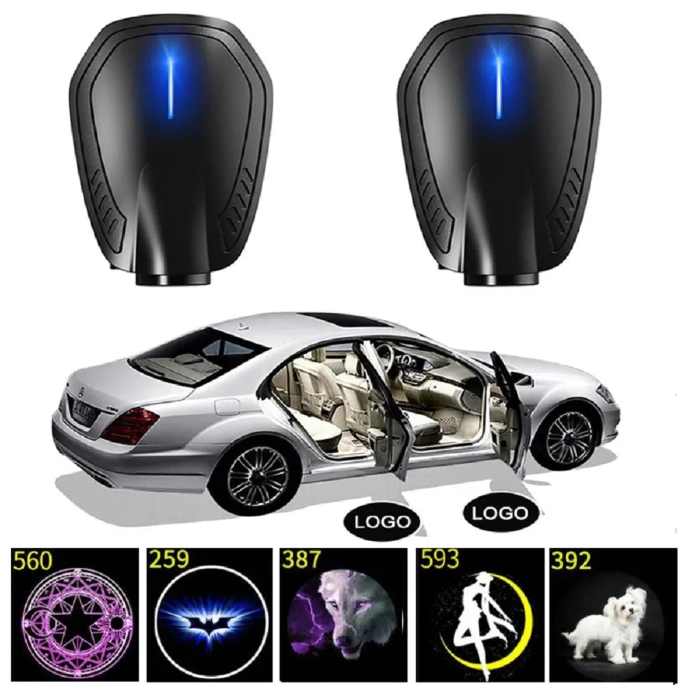 Novelty Car Logo Door Welcome Light Rechargeable Led Cartoon