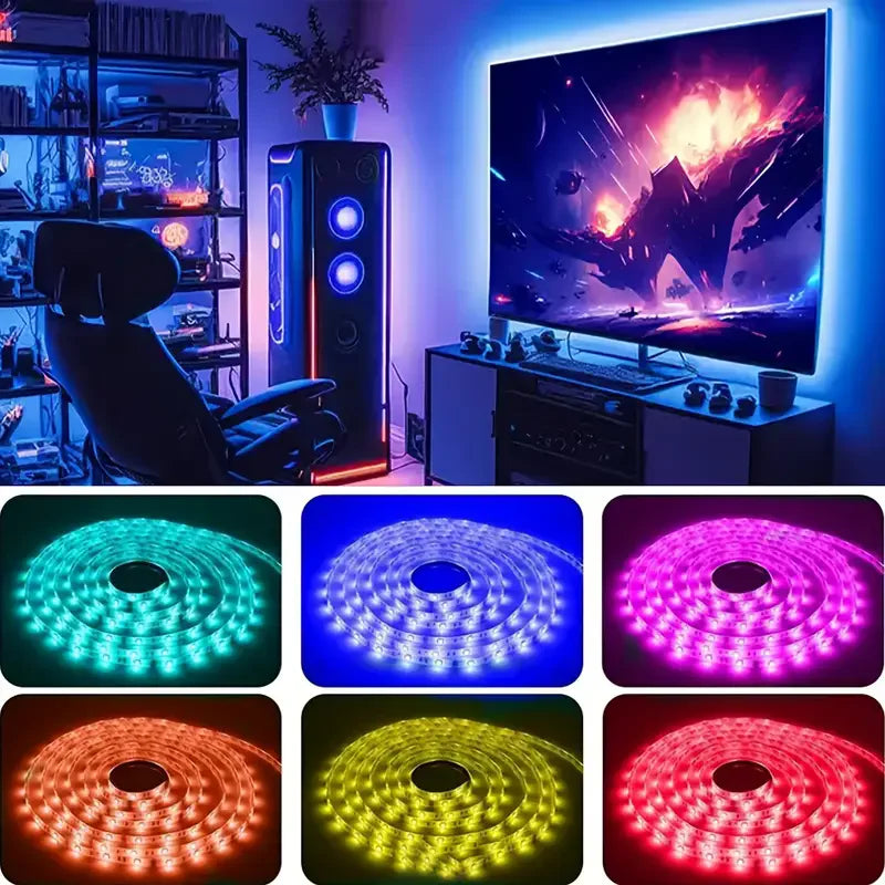 RGB 5050 Led Lights for TV 3 Key Control Led Strip USB 5V Ta