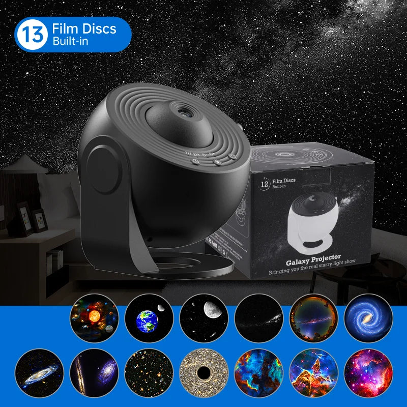 Night Light Galaxy Projector Starry Sky Projector 360 Rotate Planetarium Lamp For Kids Bedroom Valentines Day Gift Wedding Deco