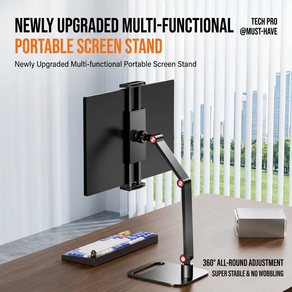 Universal Expandable Monitor Desk Holder Adjustable 360 Swiv