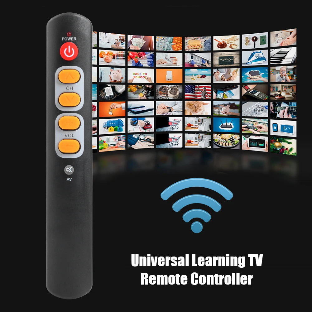 Copy IR Remote for TV STB DVD VCR Universal 6 Big Button Lea