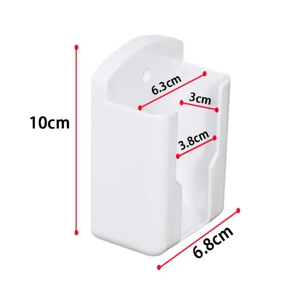 Universal White Air Conditioner Remote Control Mobile Phone Plug Holder Wall Mounted Box Storage For Air Conditioner TV