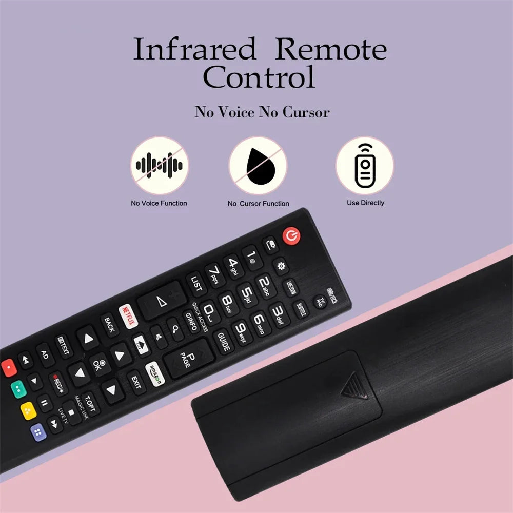 Universal Remote Control Replacement Black D-Pad Learning IR