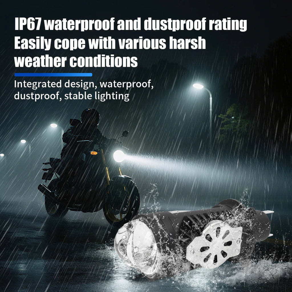 1/2pcs H4 LED Motorcycle Headlight Bulbs Super Bright Spotli
