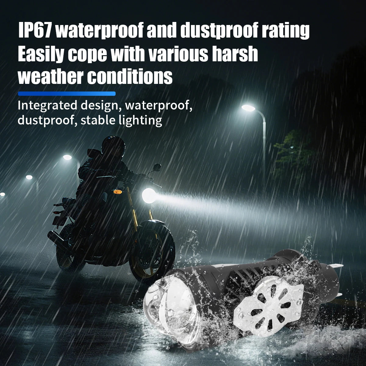 1/2pcs H4 LED Motorcycle Headlight Bulbs Super Bright Spotli