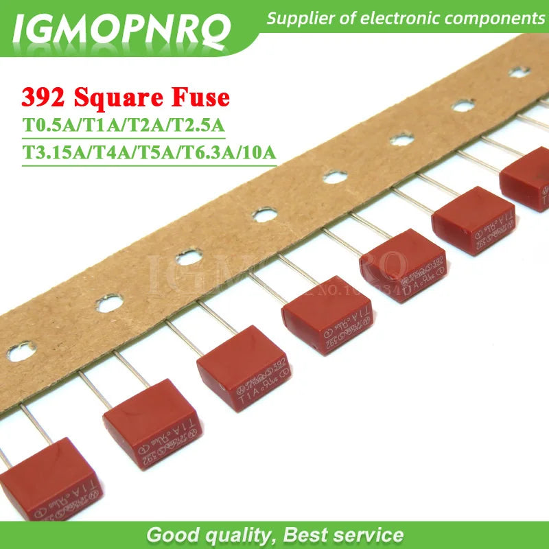 10pcs Fuse T2A T1A T3.15A T4A T5A T6.3A 250V 392 Square Plas