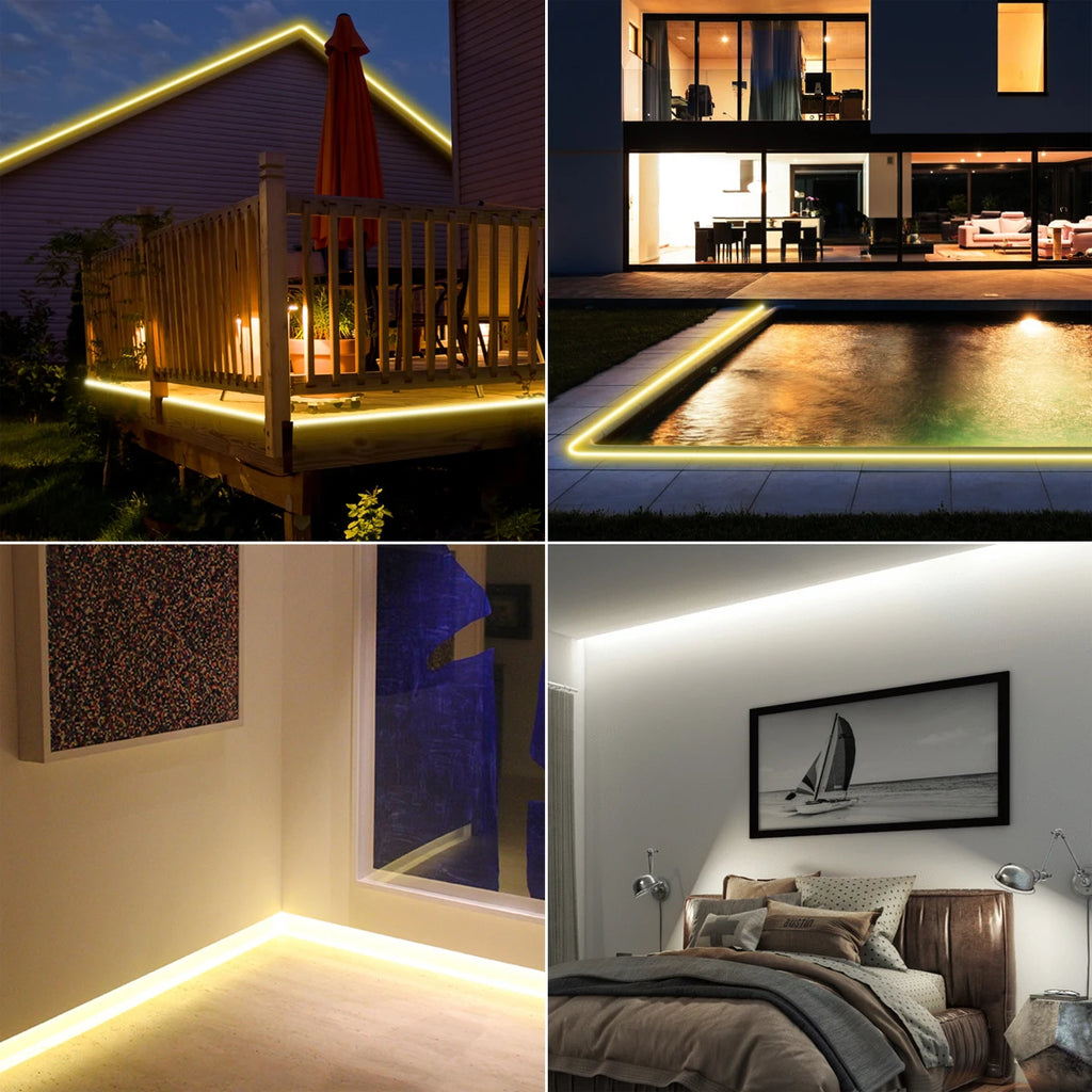 110V 220V Cob LED Tape Outdoor Waterproof Christmas Decor 5/