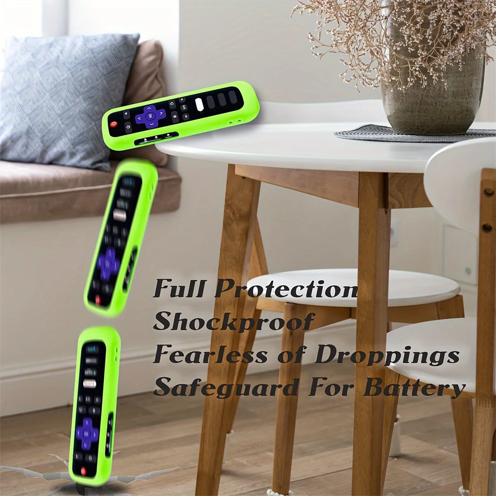 1/2/3 piece set of luminous silicone remote control with rop