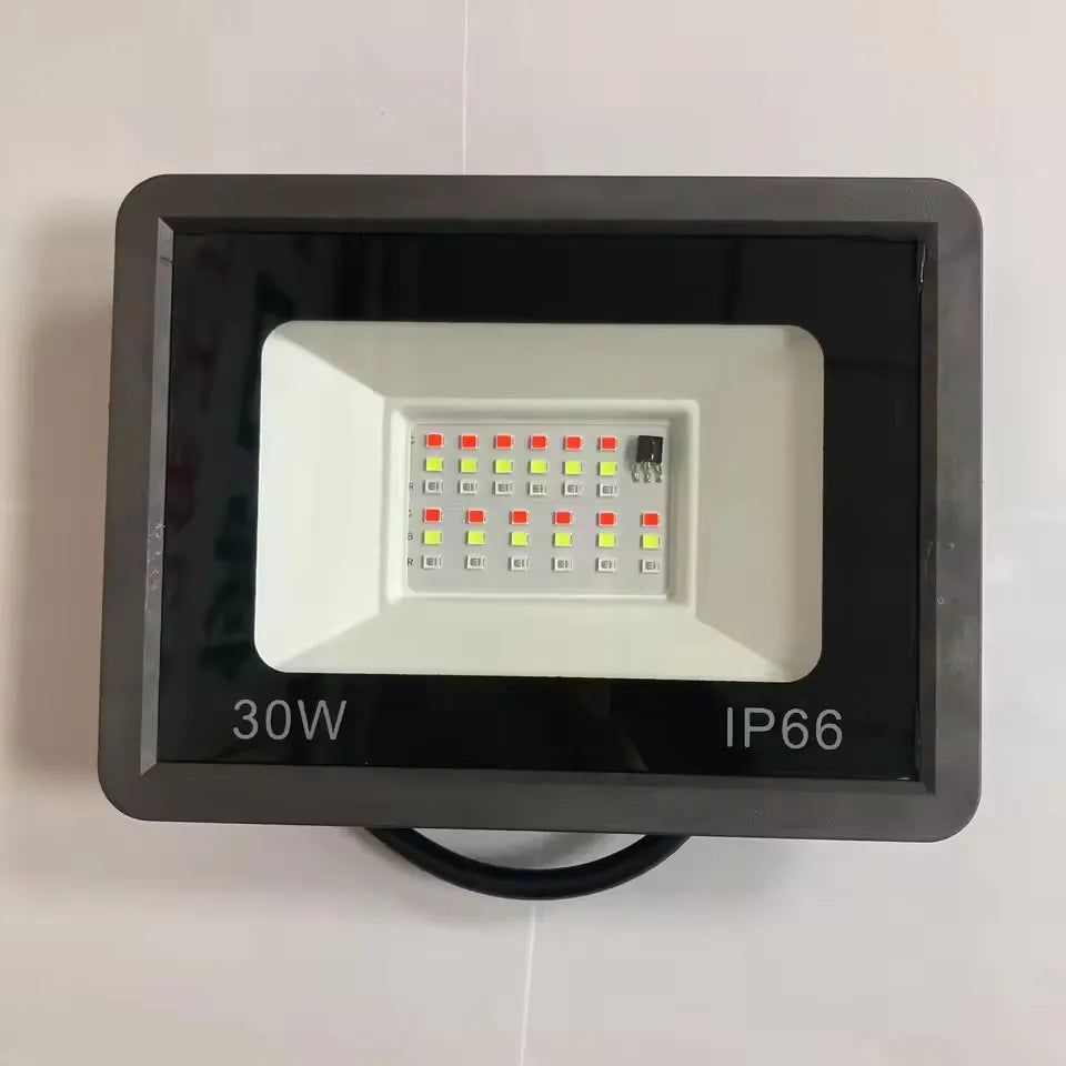 Rgb Outdoor Led Projector 220V Rgb Flood Light 10W 30W 100W 50W Waterproof Led Color Changing Rgb Spotlight Lamp Remote Control