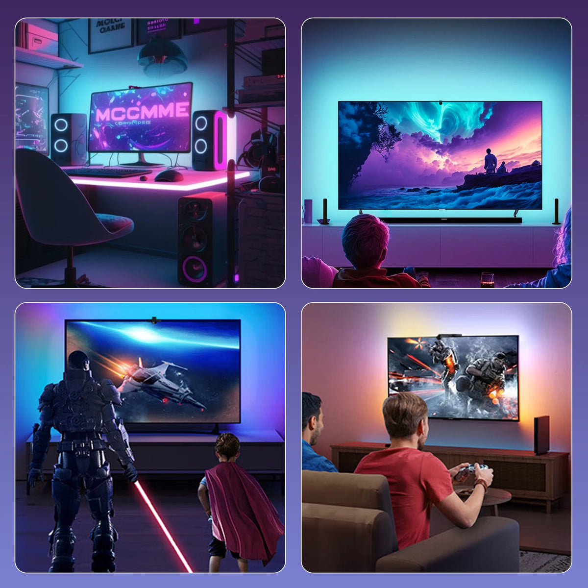 TV LED Backlight With Camera Ambient Strip Light Immersion L